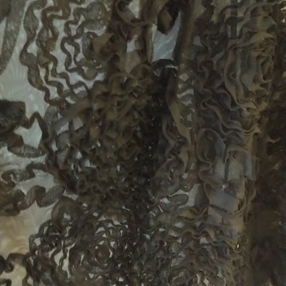 NWT  MAX STUDIO "Special Edition" Silk Nylon Boho Style Midi Dress Black Small - Picture 7 of 11